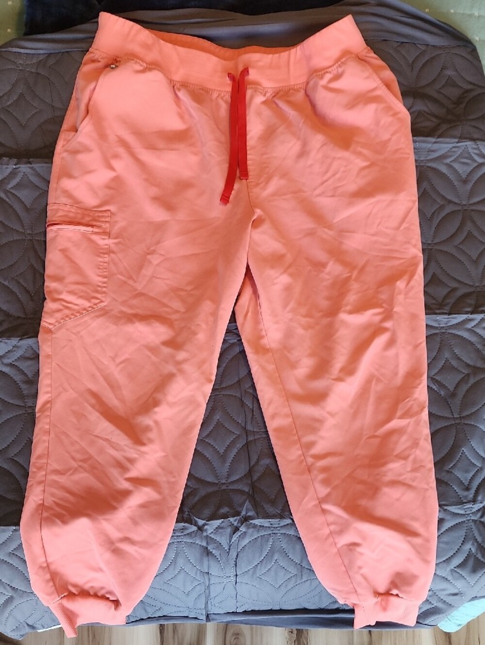 FIGS Women's Scrub Top in Coral
